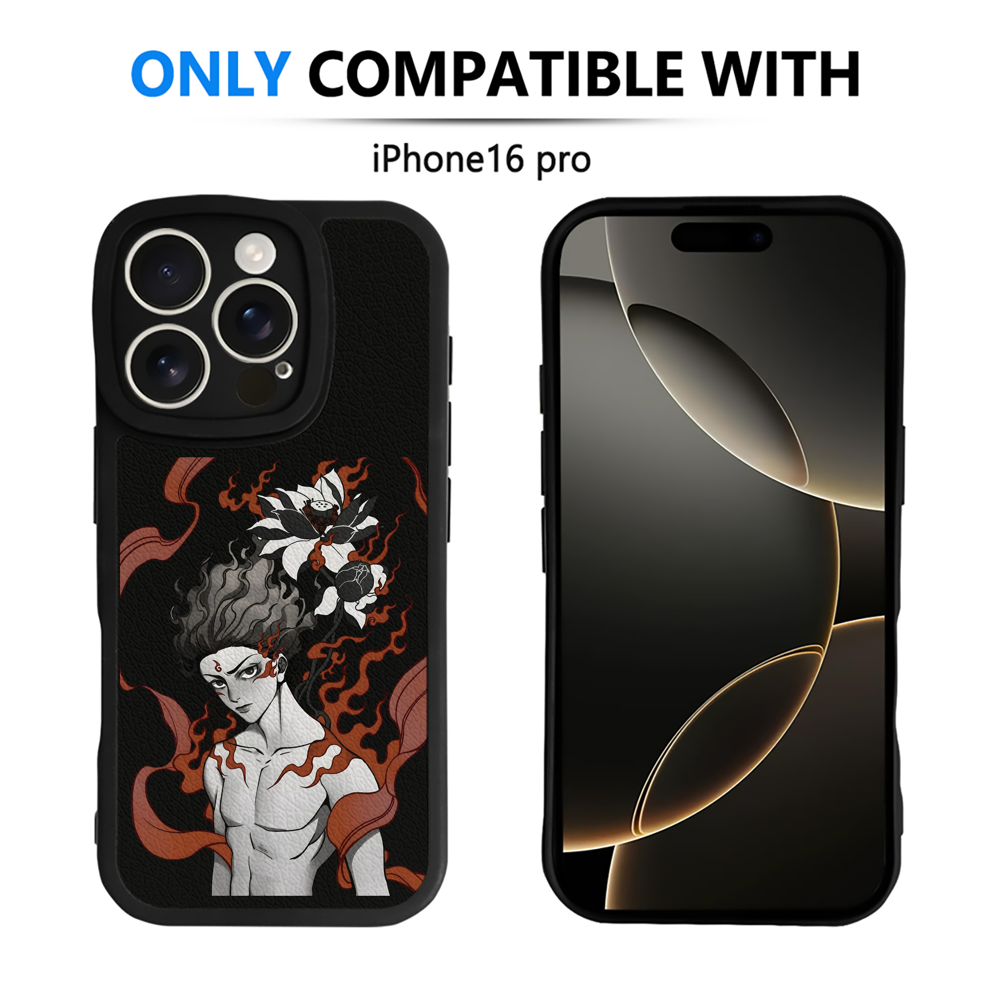 （画像用） Ne Zha 2 ナタ 魔童の大暴れ 【iPhone 16シリーズ対応】シリコンスマホケース（レザー調） 材質：シリコン